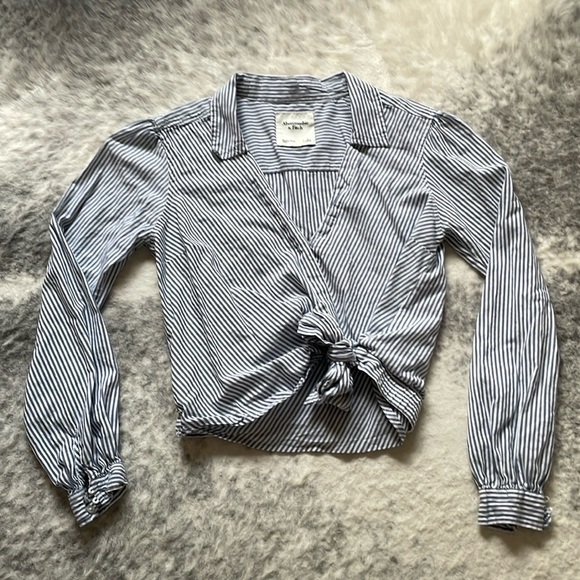 Abercrombie & Fitch Tops - Abercrombie & Fitch Striped Wrap Blouse